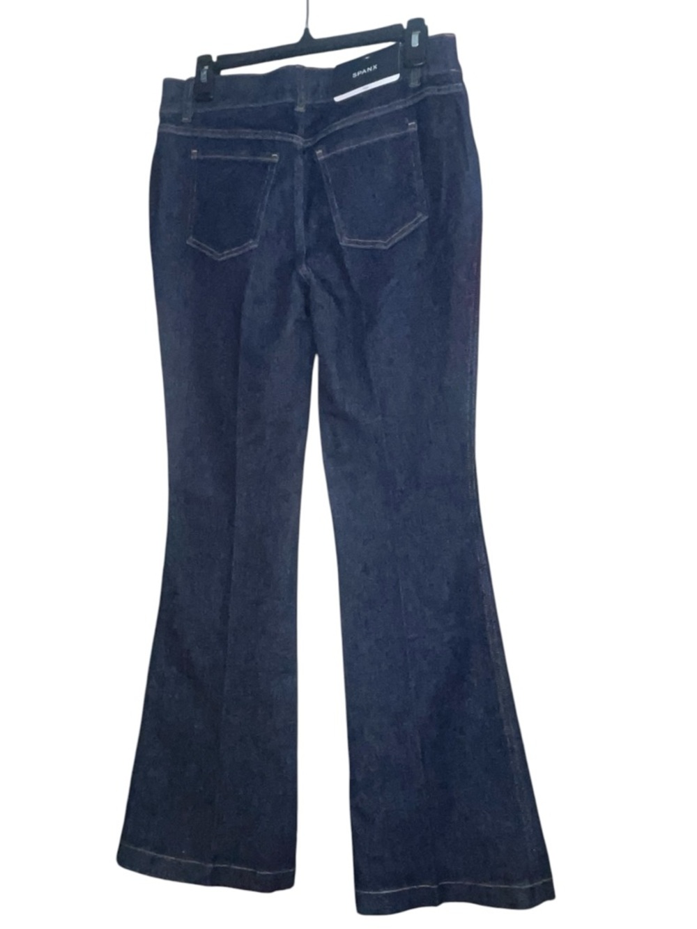 NWT- Spanx flare denim, color raw indigo jeans. Size medium - Picture 3 of 12